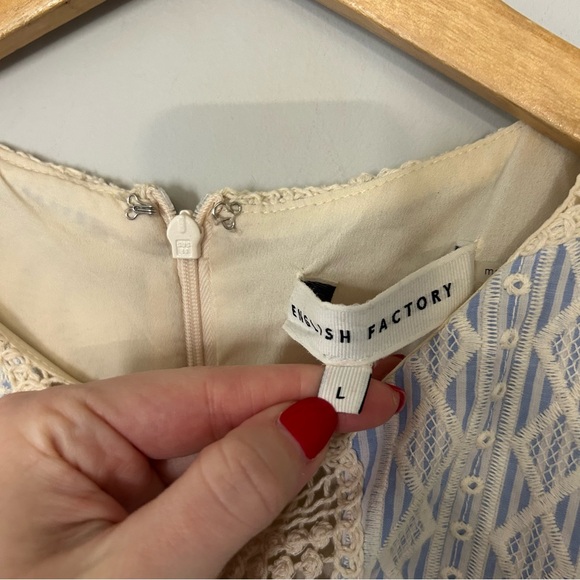 English Factory Crochet Patchwork Sleeveless Midi Dress - Picture 4 of 6